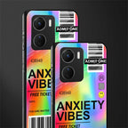 anxiety vibes back phone cover | glass case for vivo y16