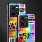 anxiety vibes back phone cover | glass case for vivo y35 4g