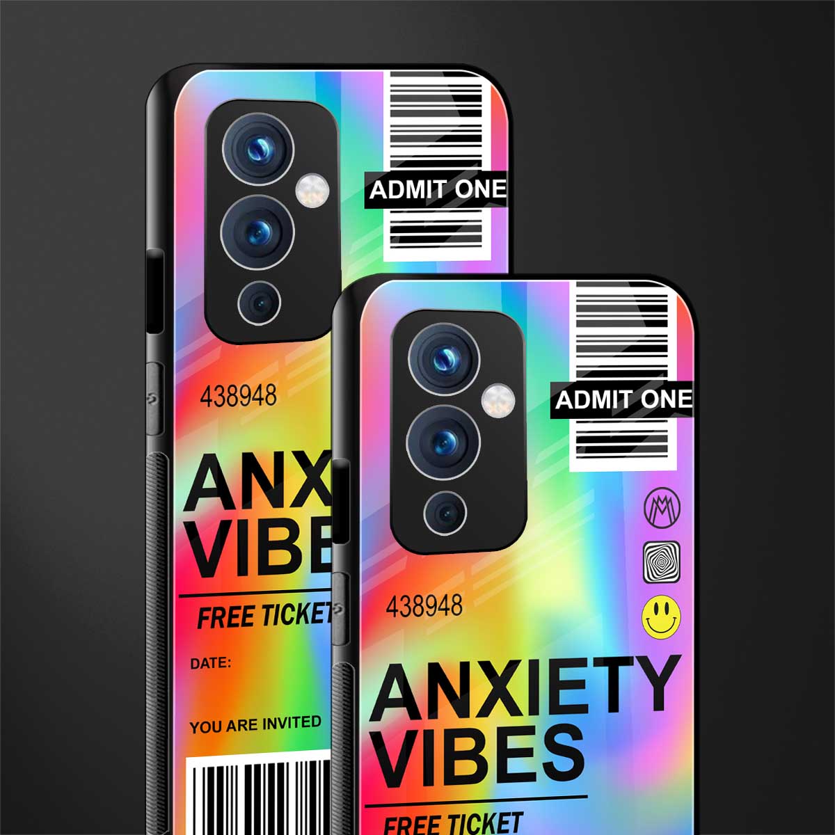 anxiety vibes back phone cover | glass case for oneplus 9