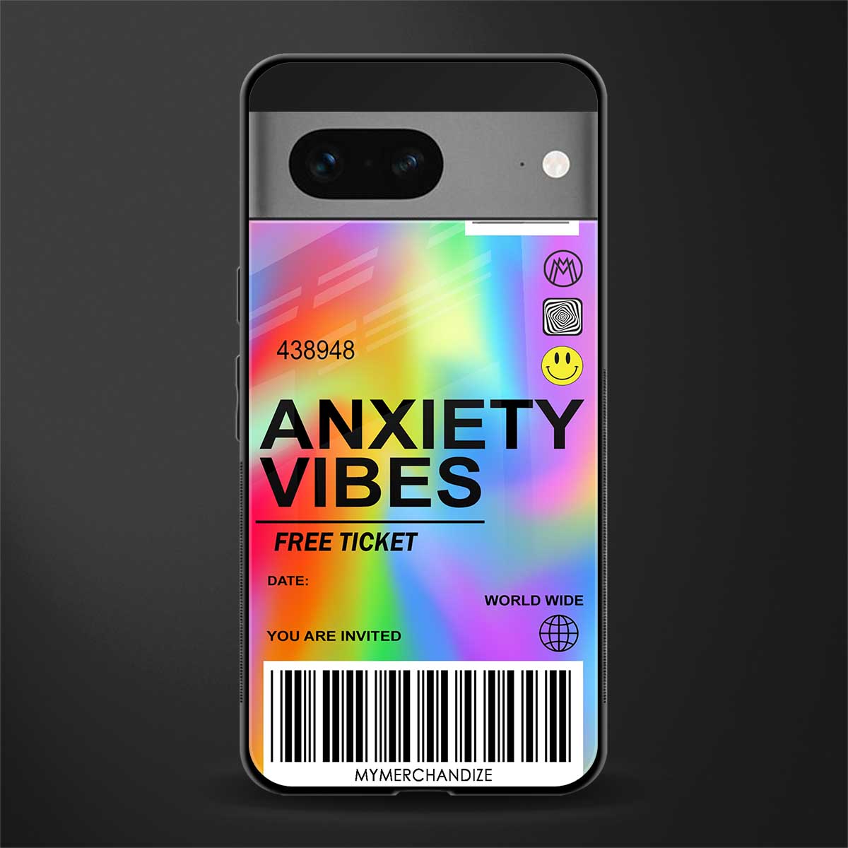 anxiety vibes back phone cover | glass case for google pixel 7