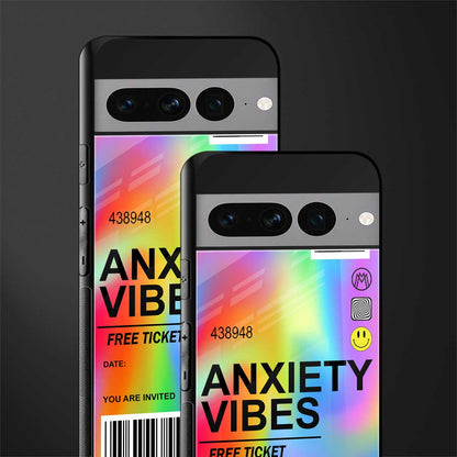 anxiety vibes back phone cover | glass case for google pixel 7 pro