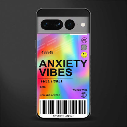 anxiety vibes back phone cover | glass case for google pixel 7 pro