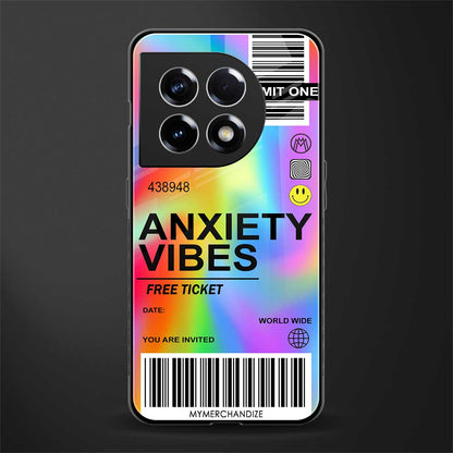 anxiety vibes back phone cover | glass case for oneplus 11