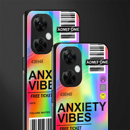 anxiety vibes back phone cover | glass case for oneplus nord ce 3 lite