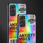 anxiety vibes back phone cover | glass case for samsung galaxy a54 5g