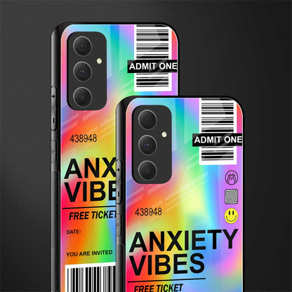 anxiety vibes back phone cover | glass case for samsung galaxy a54 5g