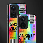 anxiety vibes back phone cover | glass case for vivo t1 44w 4g