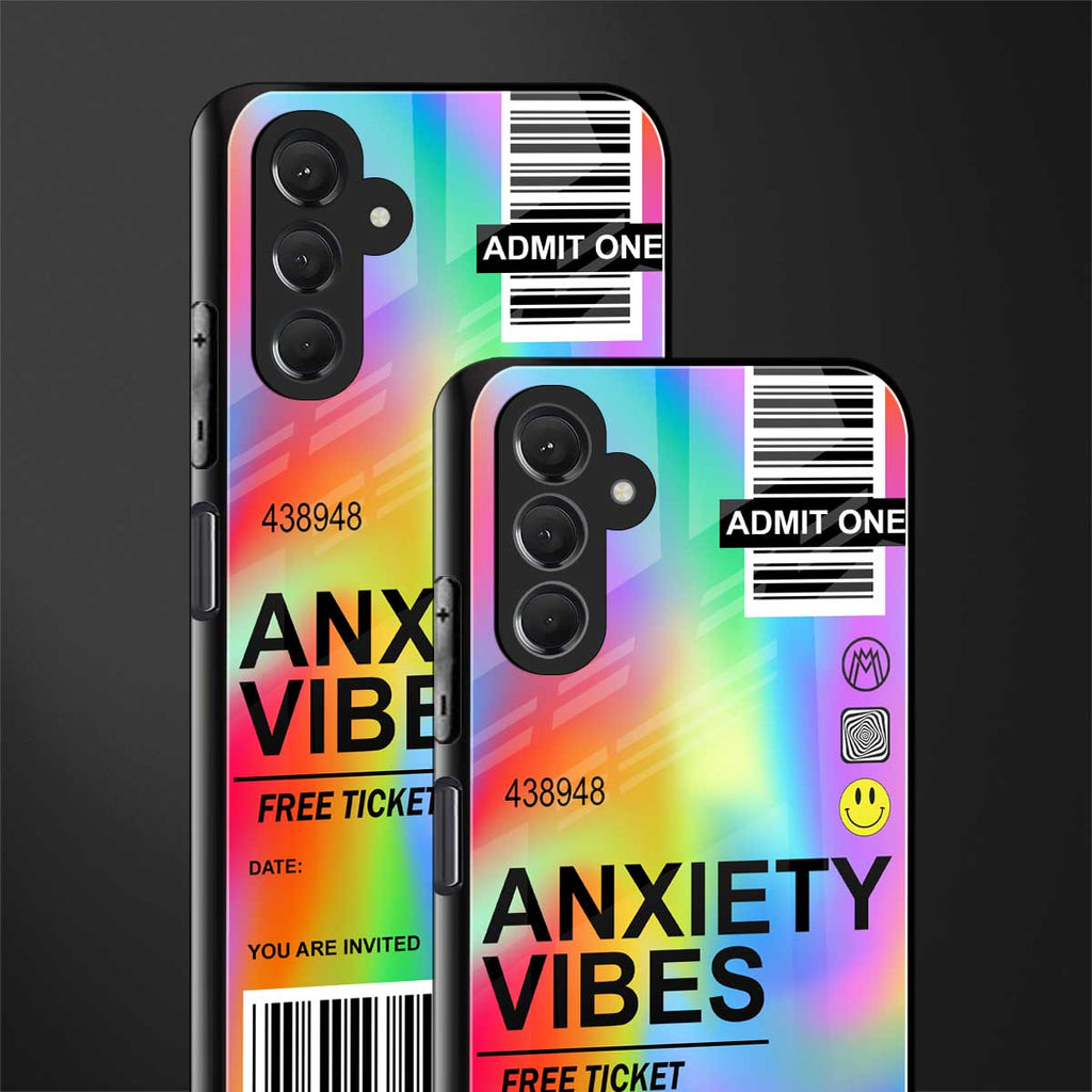 anxiety vibes back phone cover | glass case for samsun galaxy a24 4g