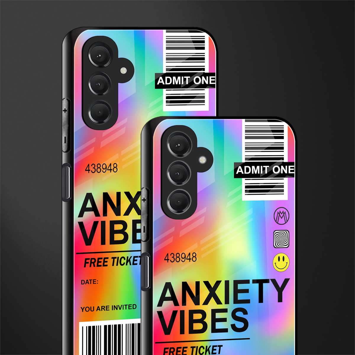 anxiety vibes back phone cover | glass case for samsun galaxy a24 4g