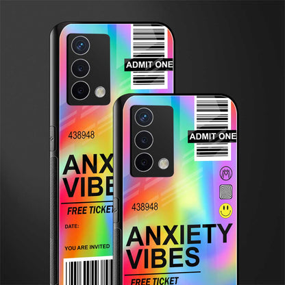 anxiety vibes back phone cover | glass case for oppo a74 4g