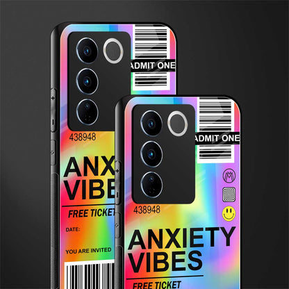 anxiety vibes back phone cover | glass case for vivo v27 pro 5g