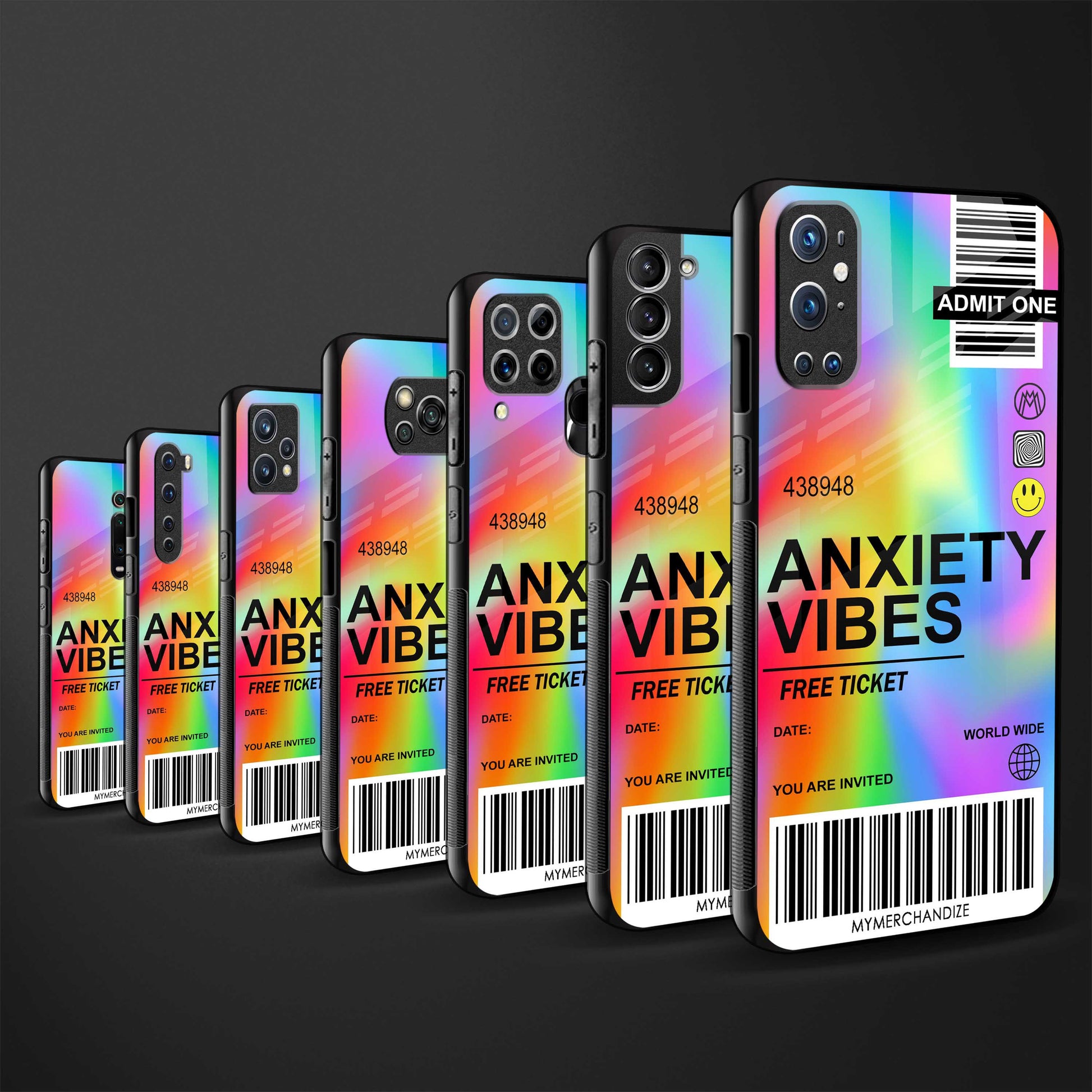 anxiety vibes back phone cover | glass case for vivo v27 pro 5g