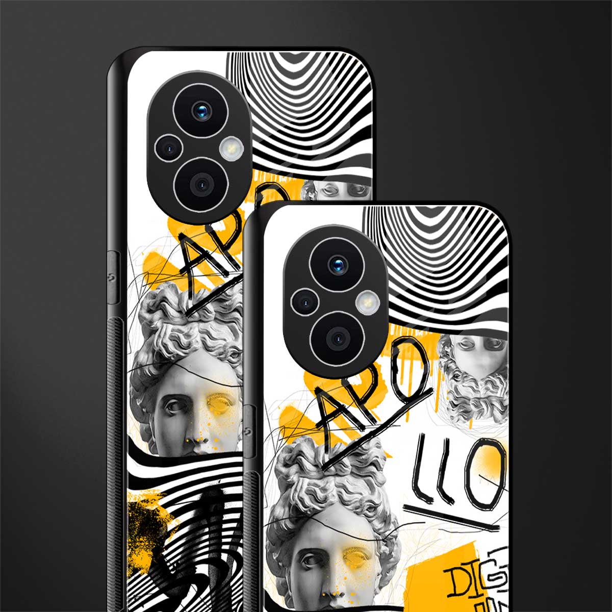 apollo project back phone cover | glass case for oppo f21 pro 5g