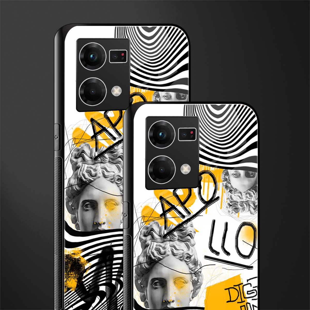 apollo project back phone cover | glass case for oppo f21 pro 4g