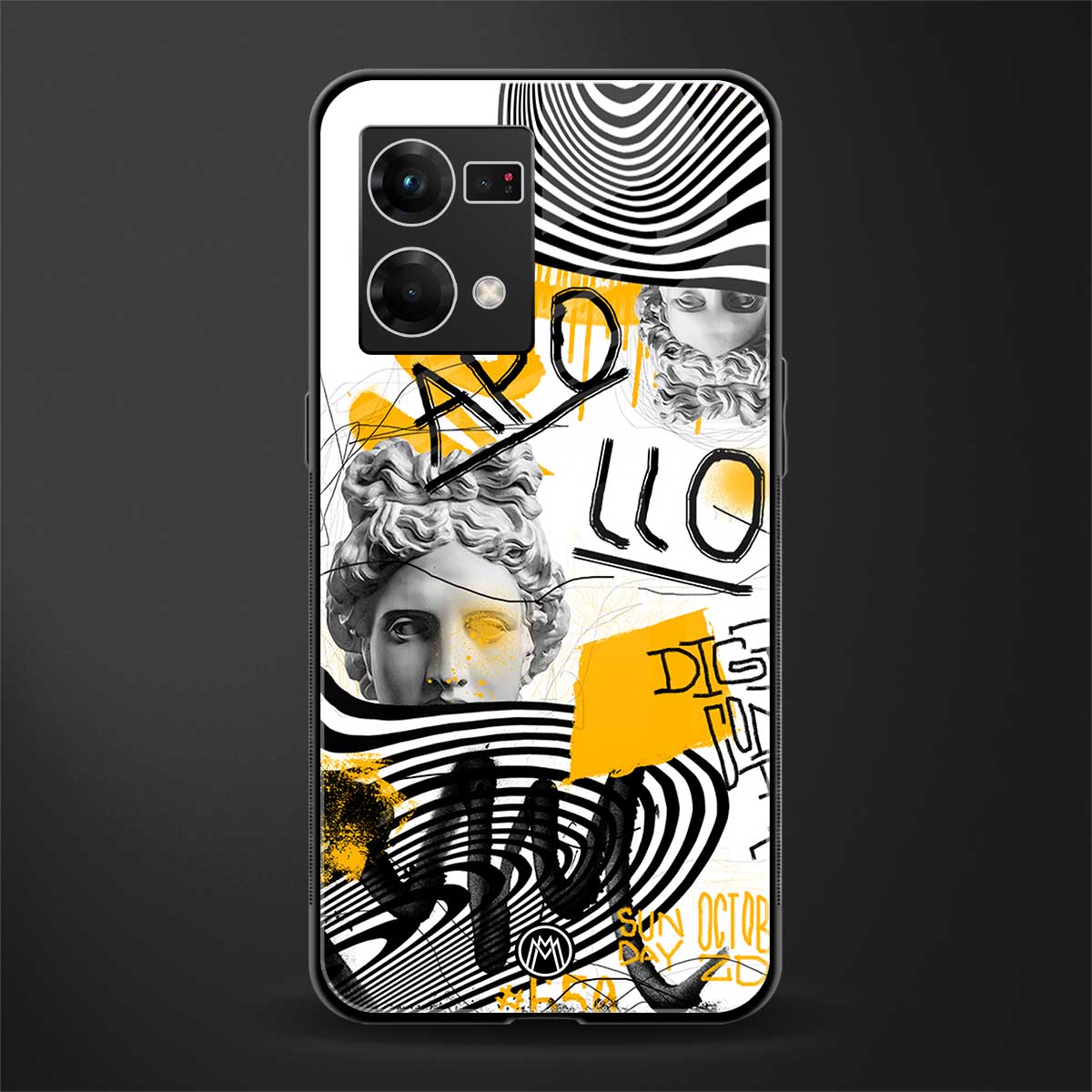 apollo project back phone cover | glass case for oppo f21 pro 4g