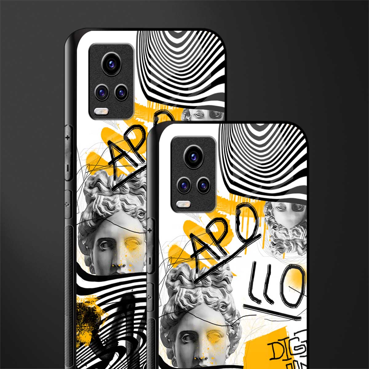 apollo project back phone cover | glass case for vivo v21e 4g