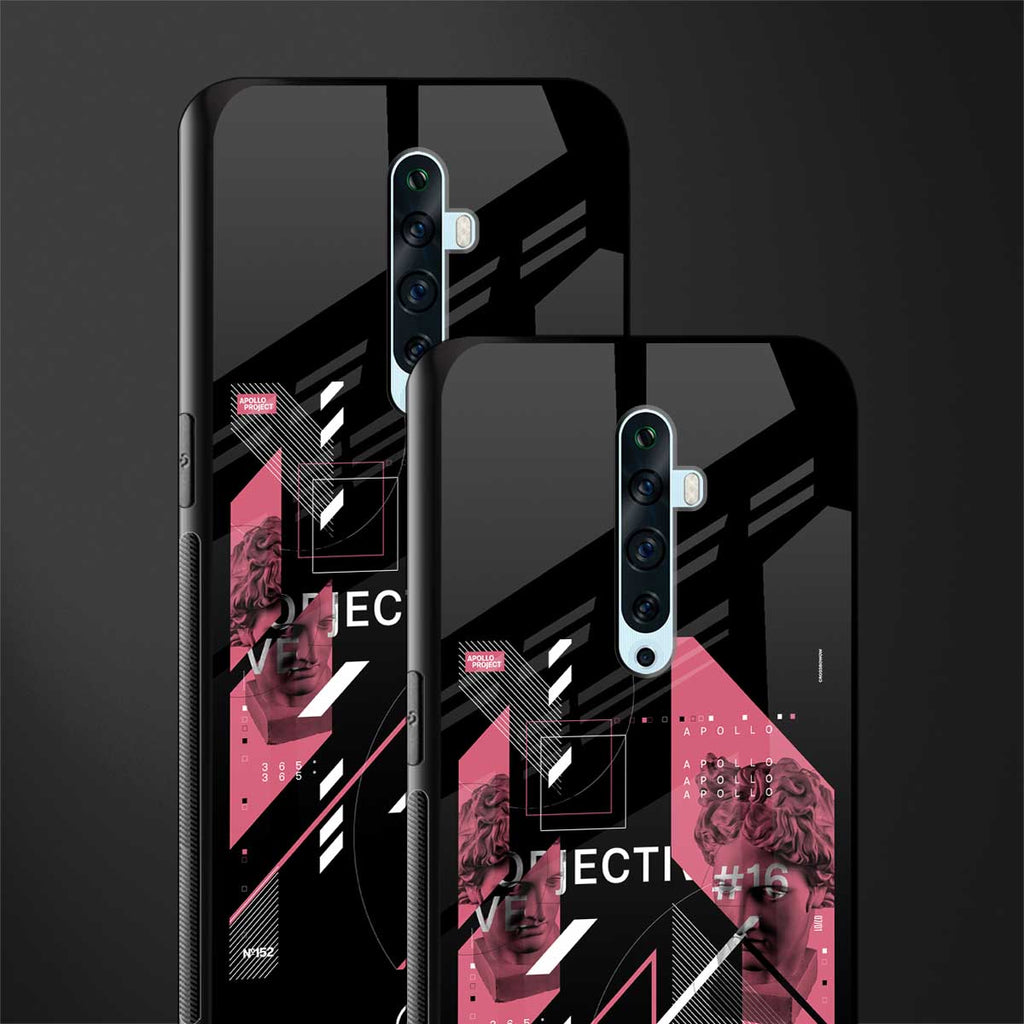 apollo project aesthetic pink and black glass case for oppo reno 2f image-2
