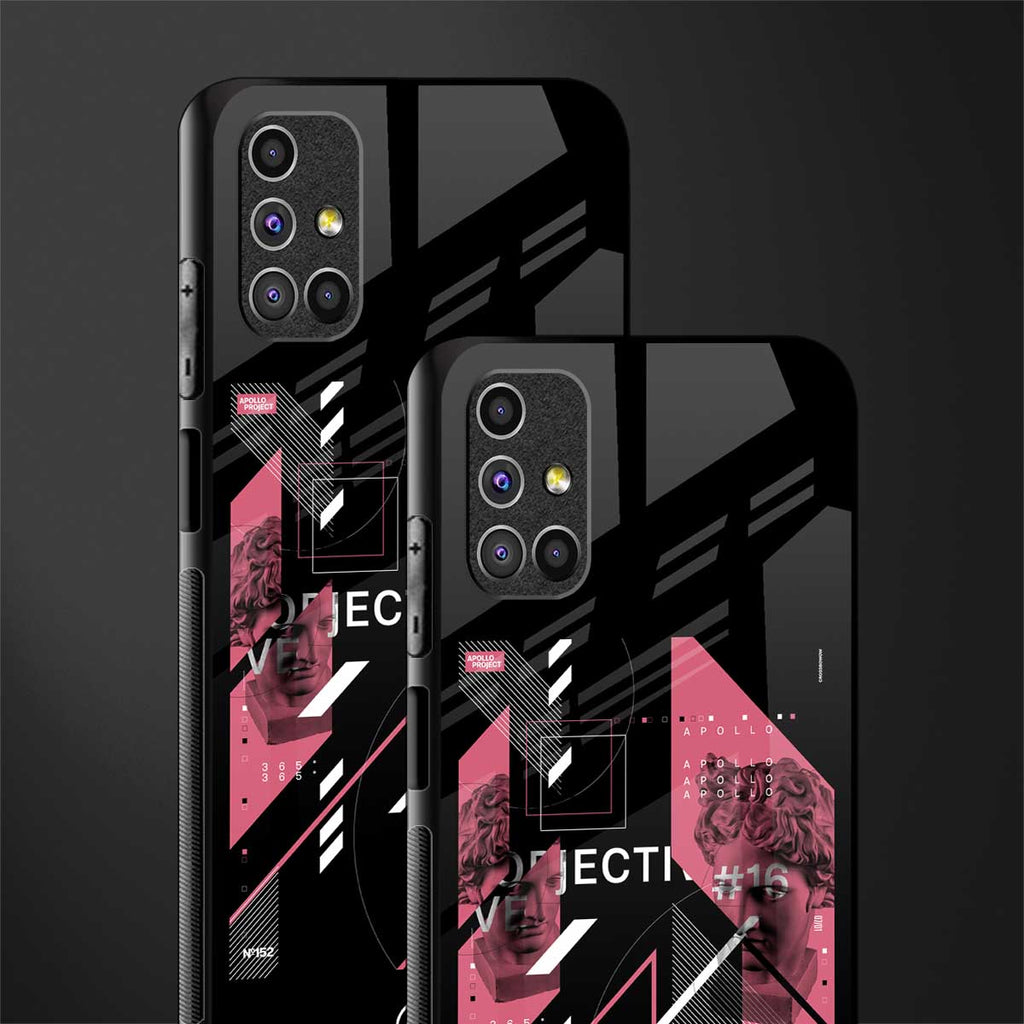 apollo project aesthetic pink and black glass case for samsung galaxy m51 image-2
