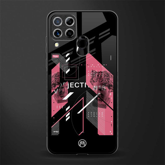 apollo project aesthetic pink and black glass case for realme c15 image