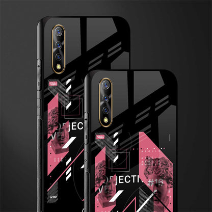 apollo project aesthetic pink and black glass case for vivo s1 image-2