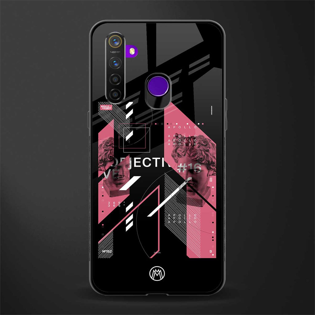 apollo project aesthetic pink and black glass case for realme narzo 10 image