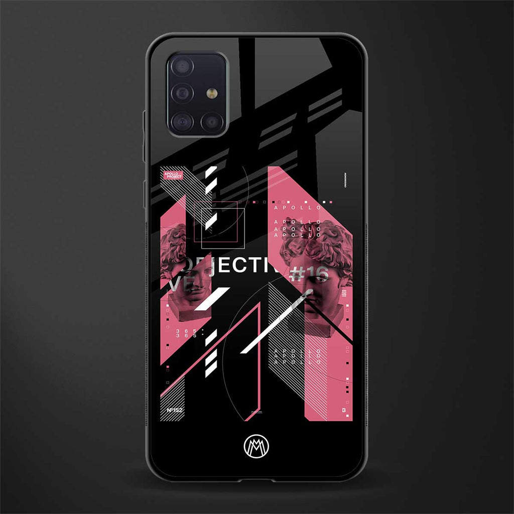 apollo project aesthetic pink and black glass case for samsung galaxy a71 image