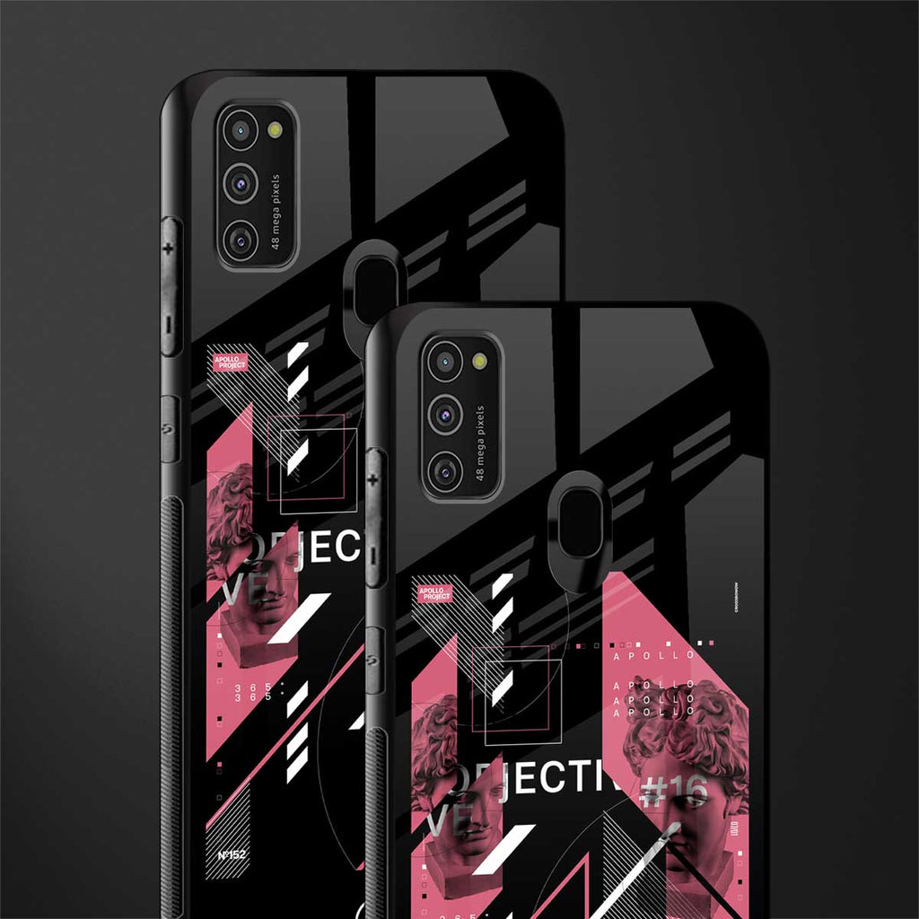 apollo project aesthetic pink and black glass case for samsung galaxy m30s image-2