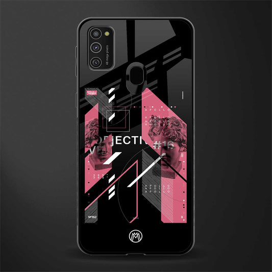 apollo project aesthetic pink and black glass case for samsung galaxy m21 image