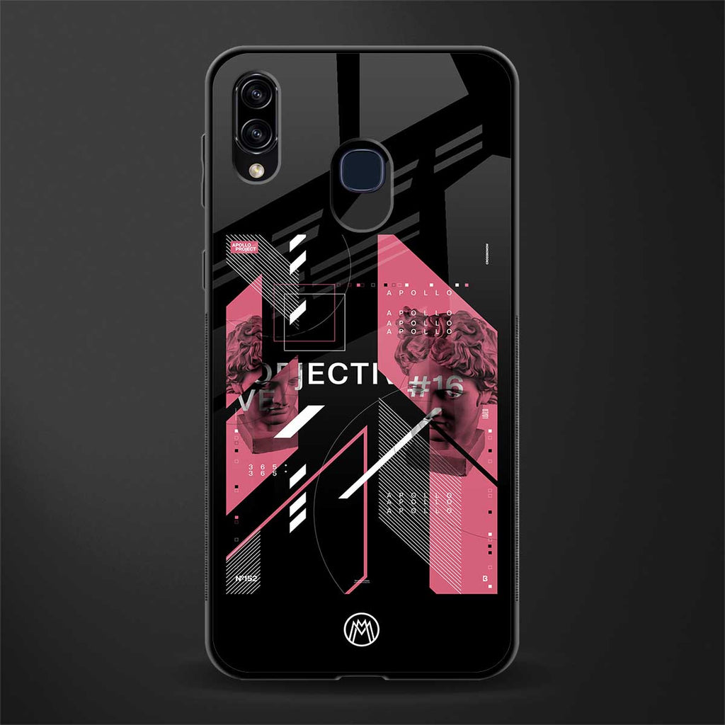 apollo project aesthetic pink and black glass case for samsung galaxy m10s image