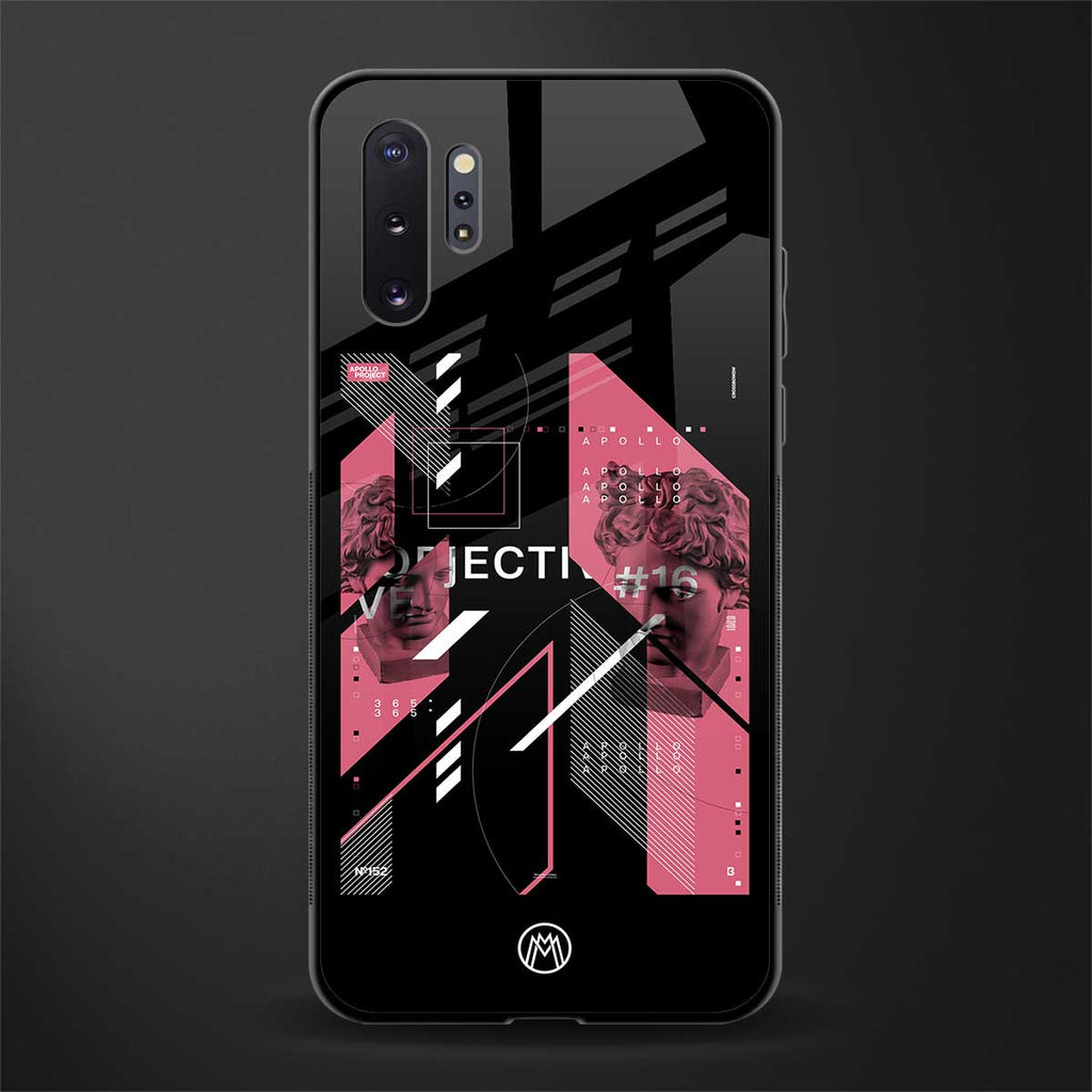 apollo project aesthetic pink and black glass case for samsung galaxy note 10 plus image