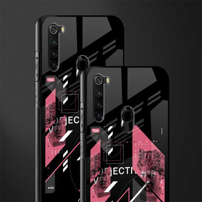 apollo project aesthetic pink and black glass case for redmi note 8 image-2