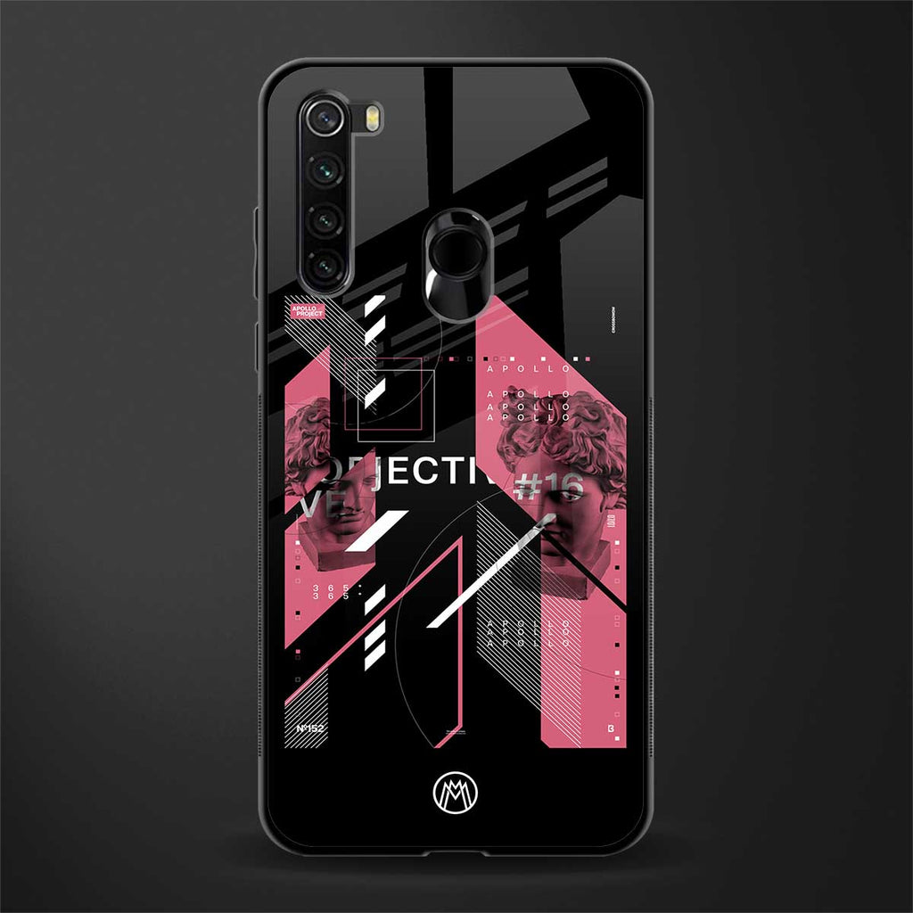 apollo project aesthetic pink and black glass case for redmi note 8 image