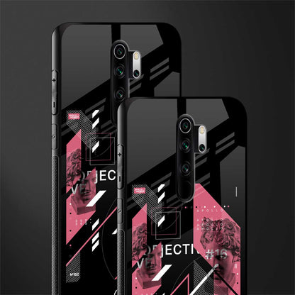 apollo project aesthetic pink and black glass case for redmi note 8 pro image-2