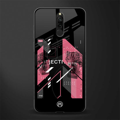apollo project aesthetic pink and black glass case for redmi 8 image
