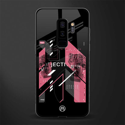 apollo project aesthetic pink and black glass case for samsung galaxy s9 plus image