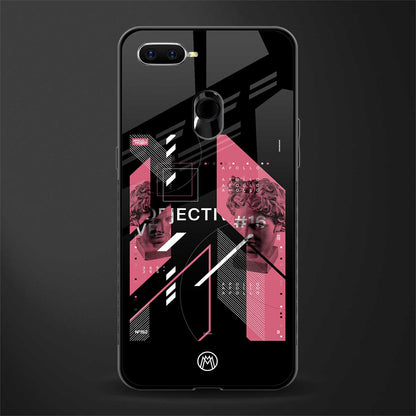 apollo project aesthetic pink and black glass case for oppo a7 image