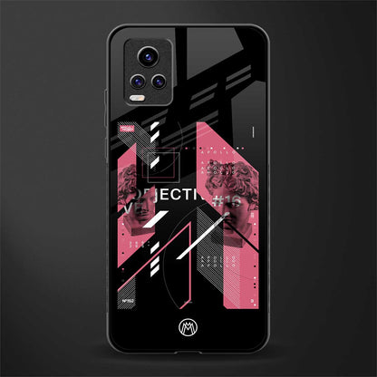 apollo project aesthetic pink and black back phone cover | glass case for vivo y73