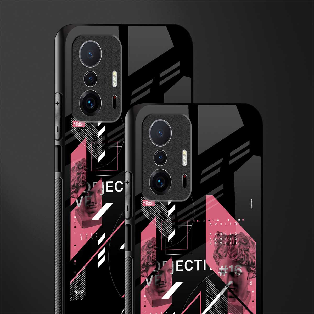 apollo project aesthetic pink and black glass case for mi 11t pro 5g image-2