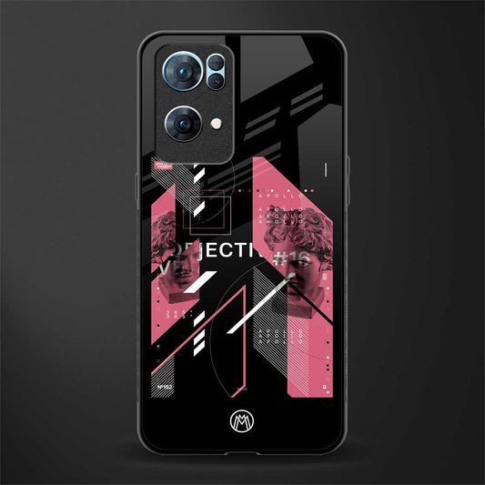 apollo project aesthetic pink and black glass case for oppo reno7 pro 5g image