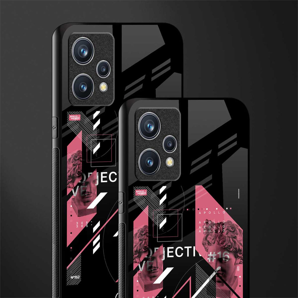 apollo project aesthetic pink and black glass case for realme 9 pro plus 5g image-2