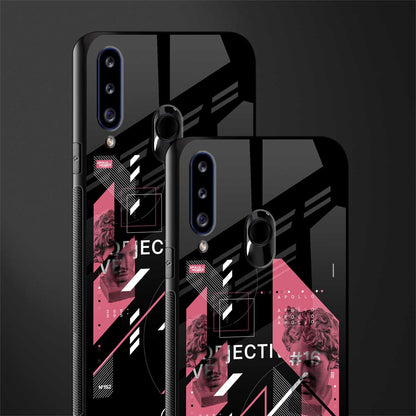 apollo project aesthetic pink and black glass case for samsung galaxy a20s image-2