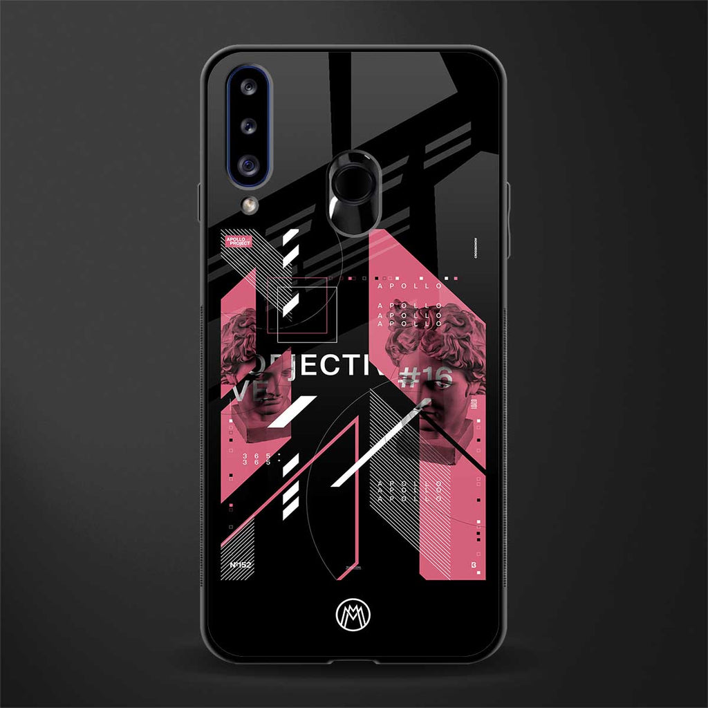 apollo project aesthetic pink and black glass case for samsung galaxy a20s image