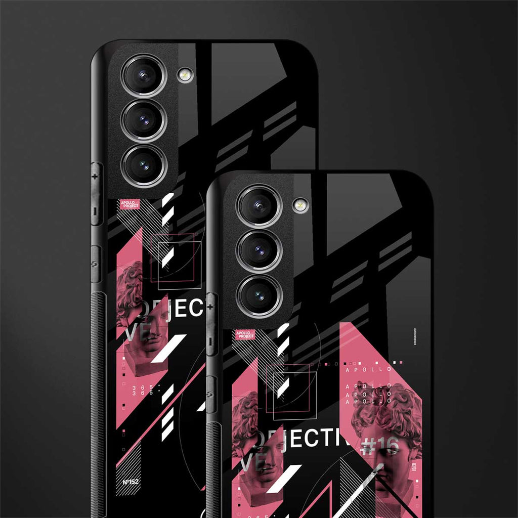 apollo project aesthetic pink and black glass case for samsung galaxy s22 plus 5g image-2