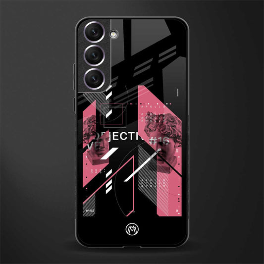 apollo project aesthetic pink and black glass case for samsung galaxy s22 5g image