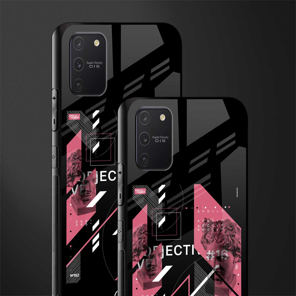 apollo project aesthetic pink and black glass case for samsung galaxy s10 lite image-2