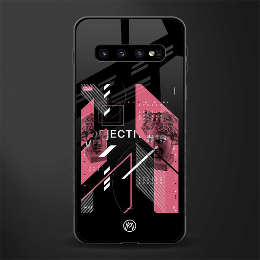apollo project aesthetic pink and black glass case for samsung galaxy s10 plus image