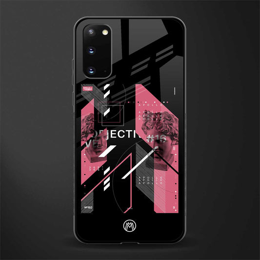 apollo project aesthetic pink and black glass case for samsung galaxy s20 image