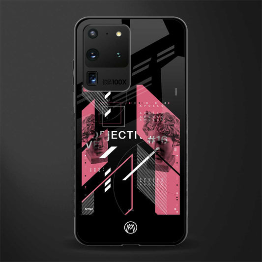 apollo project aesthetic pink and black glass case for samsung galaxy s20 ultra image