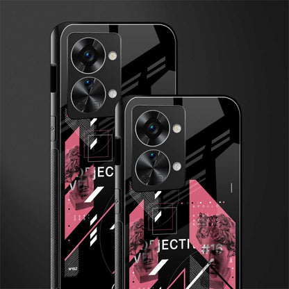 apollo project aesthetic pink and black glass case for phone case | glass case for oneplus nord 2t 5g