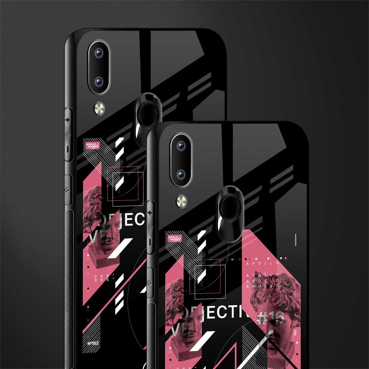 apollo project aesthetic pink and black glass case for vivo y93 image-2